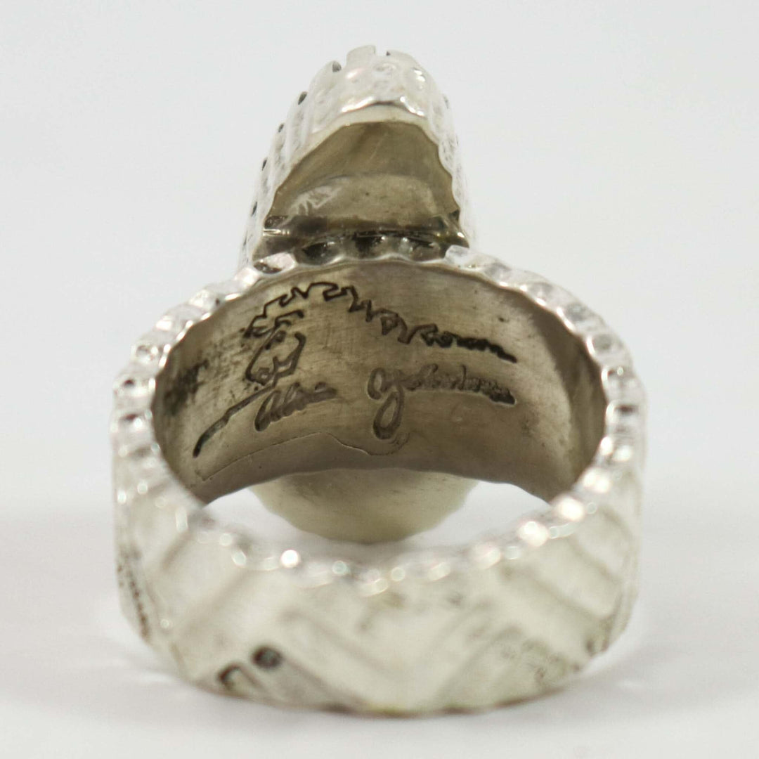 Candelaria Turquoise Ring by Alvin Yellowhorse - Garland's