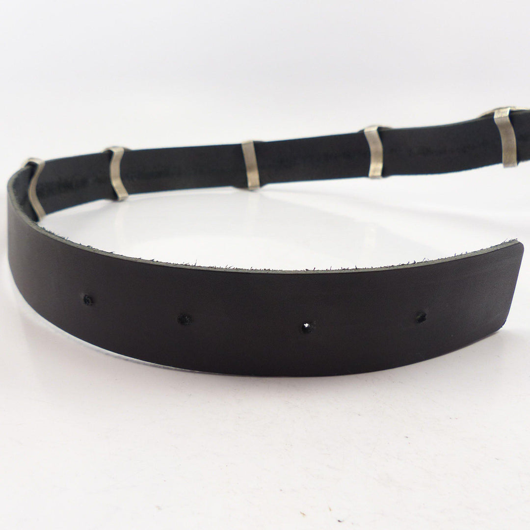 Cerrillos Turquoise Concha Belt by Cordell Pajarito - Garland's