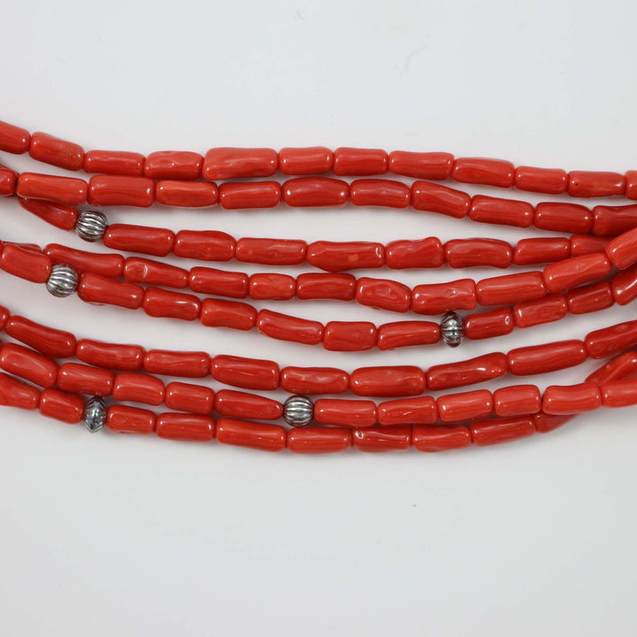 Coral Bead Necklace by Melvin Masquat - Garland's