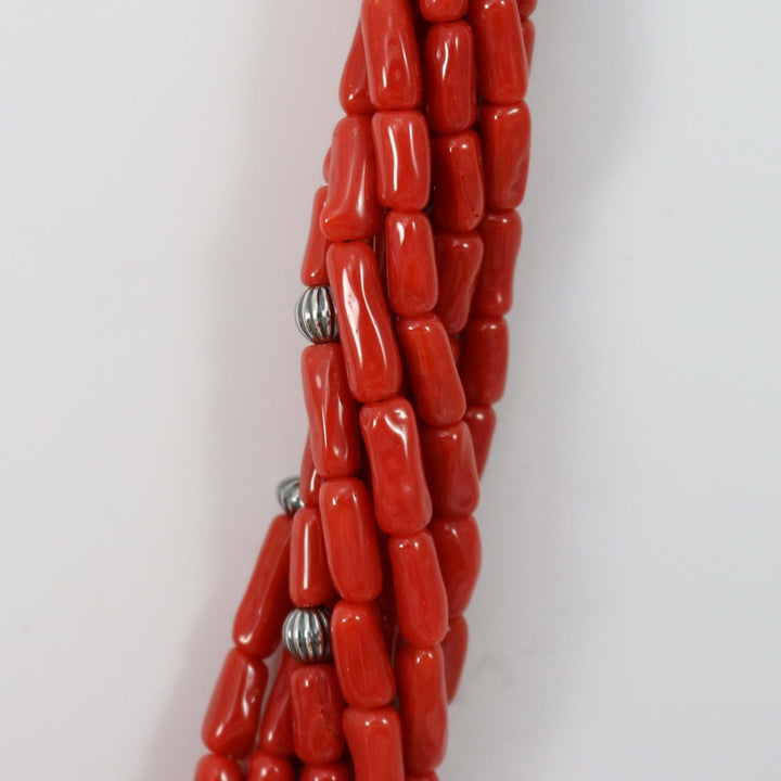 Coral Bead Necklace by Melvin Masquat - Garland's
