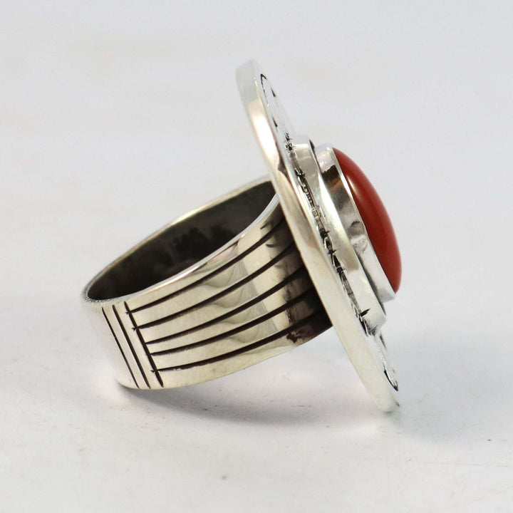 Coral Ring by Leonard Nez - Garland's