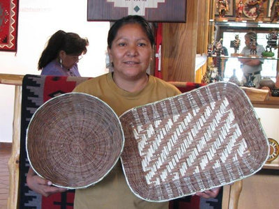 Hopi Wicker Peach Basket by Dorleen Gashweseoma - Garland's