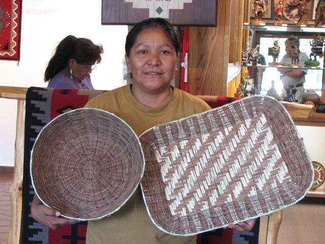 Hopi Wicker Peach Basket by Dorleen Gashweseoma - Garland&