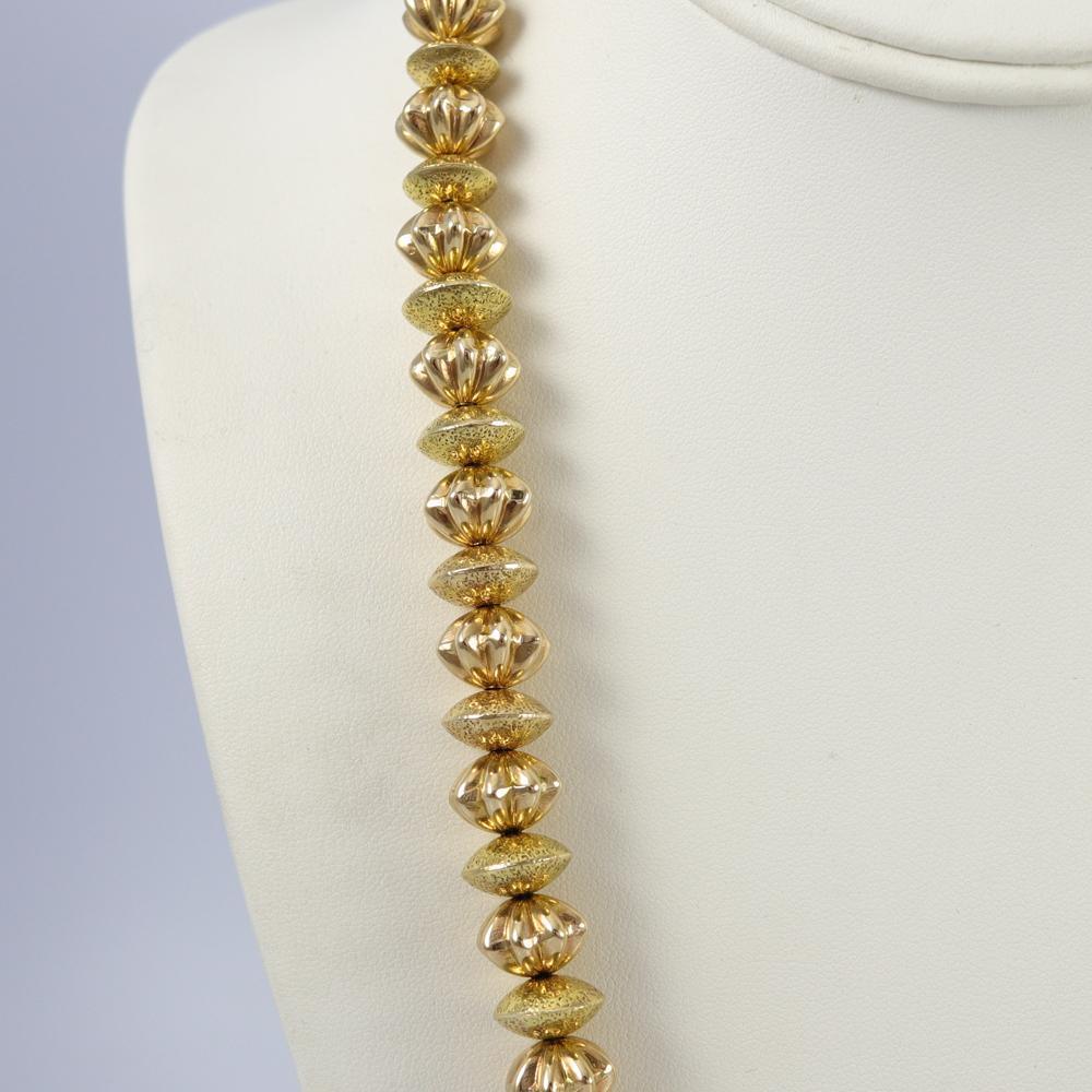 Gold Bead Necklace by Al Joe - Garland's