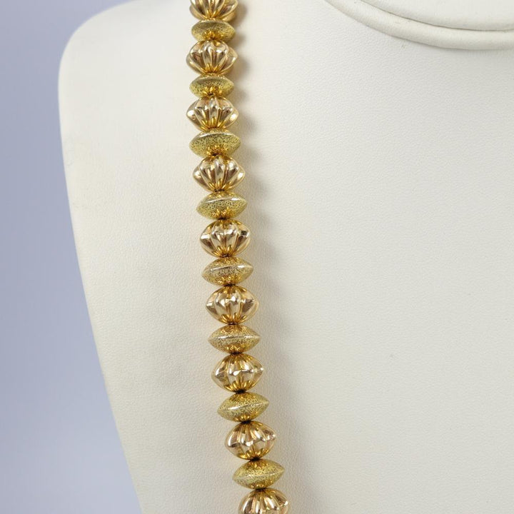 Gold Bead Necklace by Al Joe - Garland's