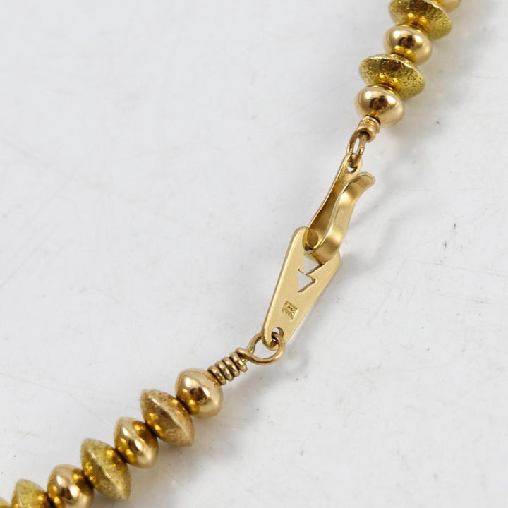 Gold Bead Necklace by Al Joe - Garland's