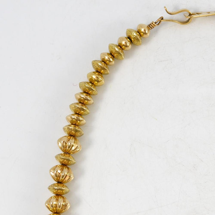 Gold Bead Necklace by Al Joe - Garland's