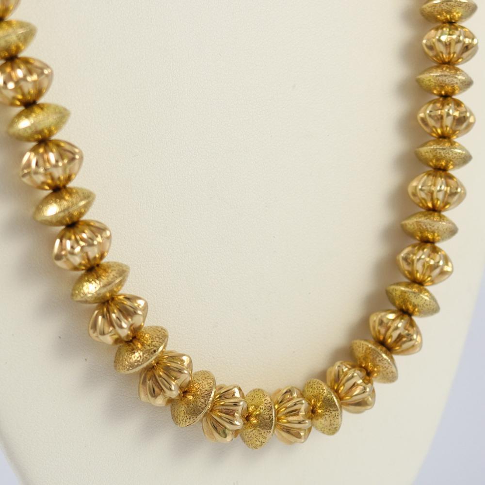 Gold Bead Necklace by Al Joe - Garland's
