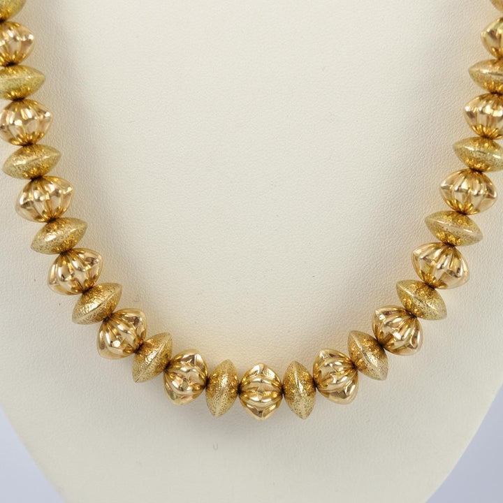 Gold Bead Necklace by Al Joe - Garland's