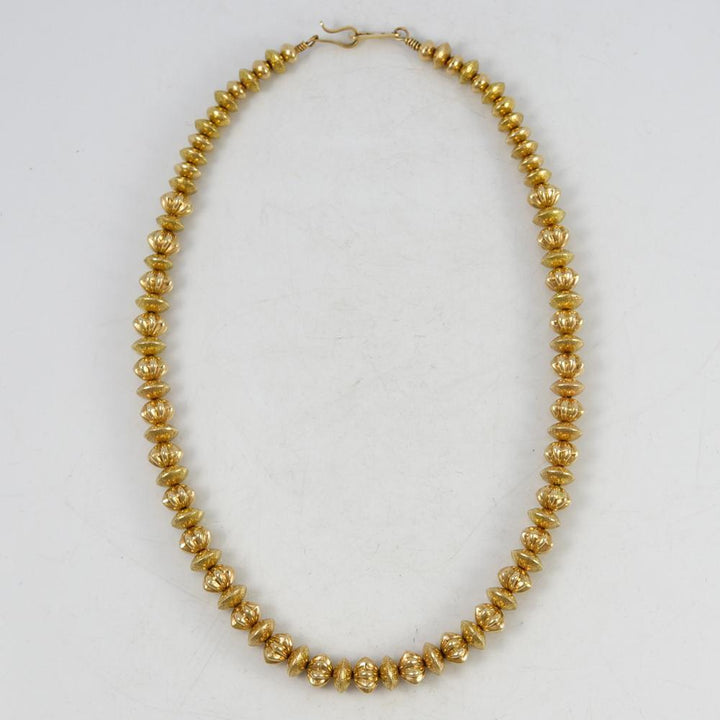 Gold Bead Necklace by Al Joe - Garland's