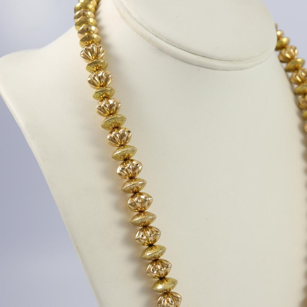 Gold Bead Necklace by Al Joe - Garland's