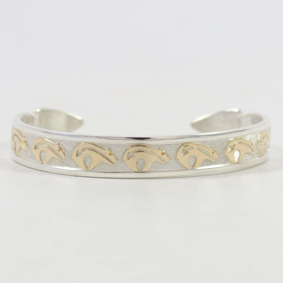 Gold on Silver Bear Cuff by Robert Taylor - Garland's