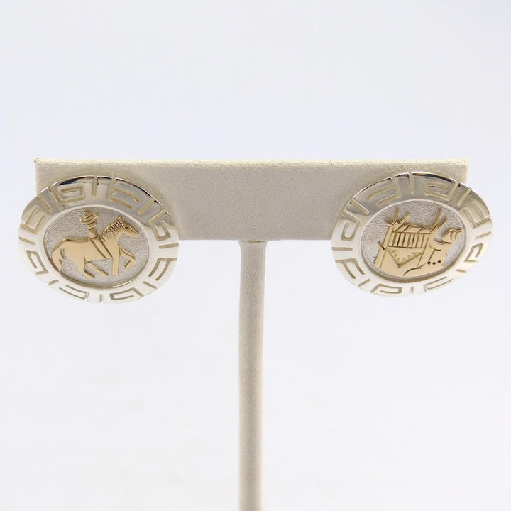 Gold on Silver Earrings by Robert Taylor - Garland's