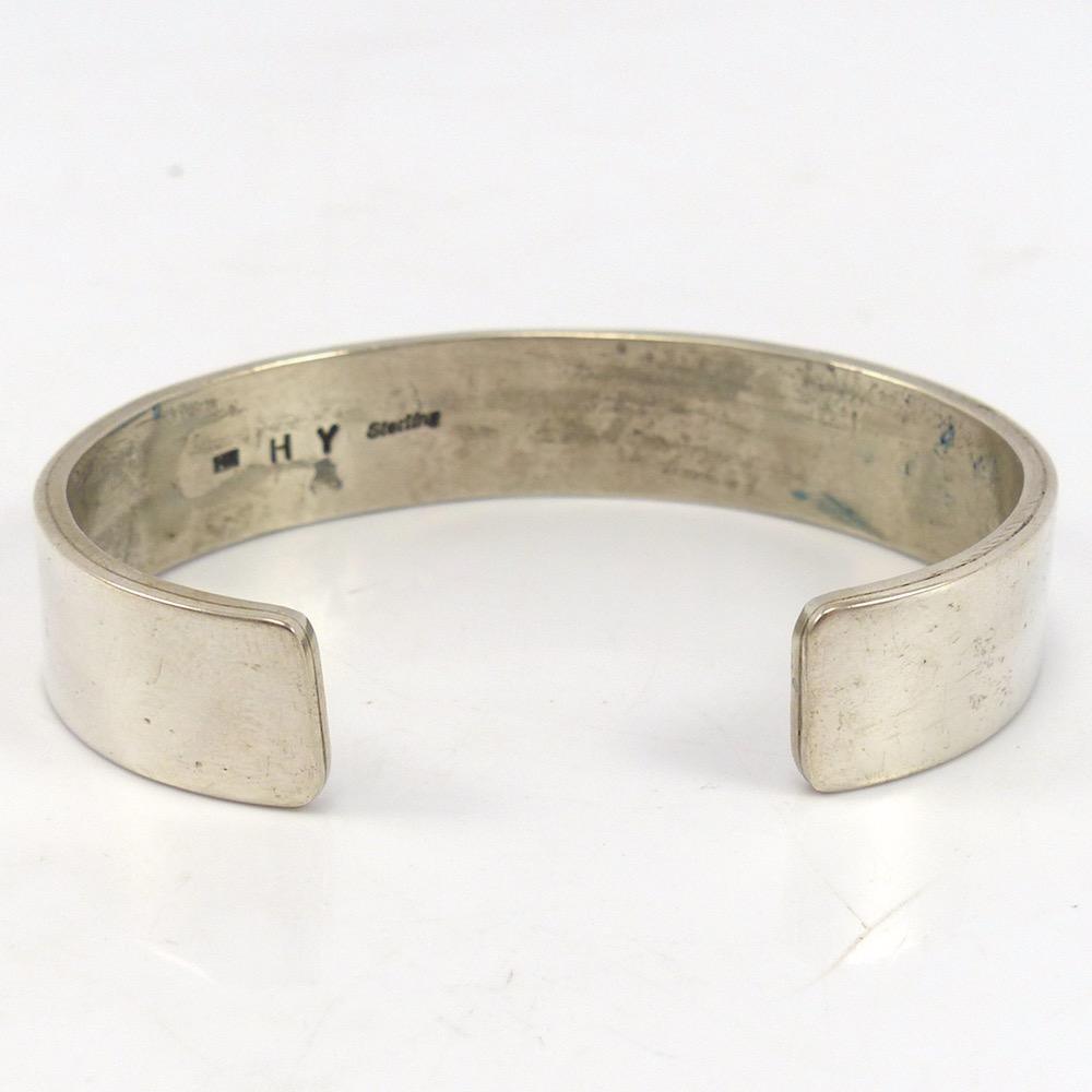 Gold on Silver Storyteller Cuff by Hubert Yowytewa - Garland's