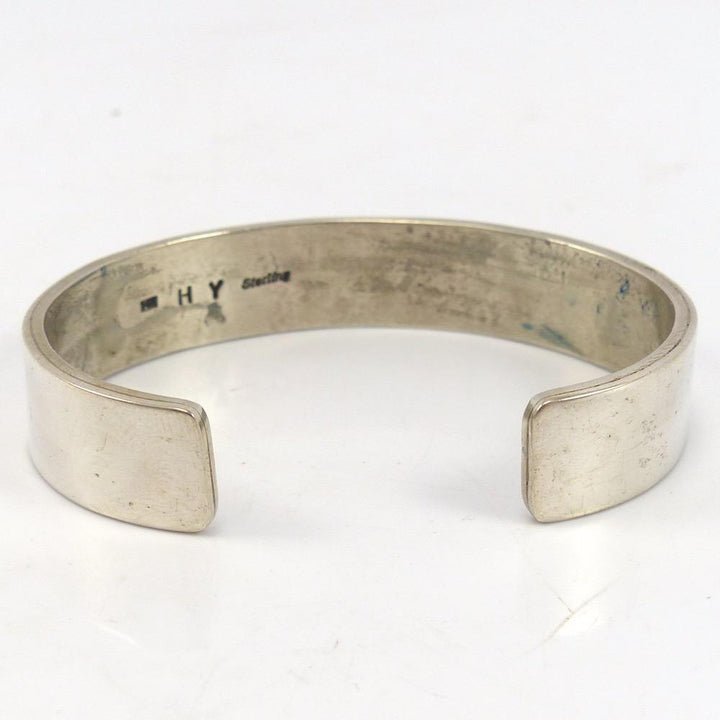 Gold on Silver Storyteller Cuff by Hubert Yowytewa - Garland's