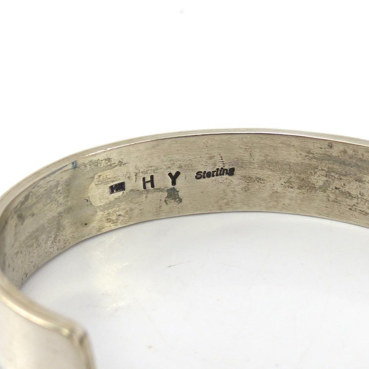 Gold on Silver Storyteller Cuff by Hubert Yowytewa - Garland's