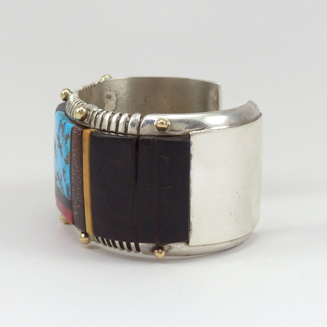 Inlay Morenci Turquoise Cuff by Edison Cummings - Garland's