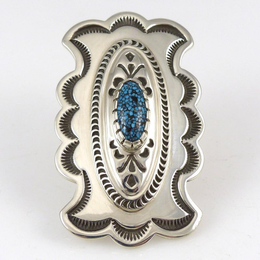Kingman Turquoise Concho Ring by Fidel Bahe - Garland's