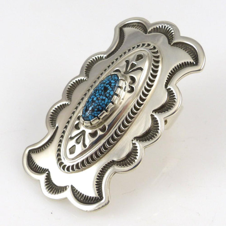 Kingman Turquoise Concho Ring by Fidel Bahe - Garland's