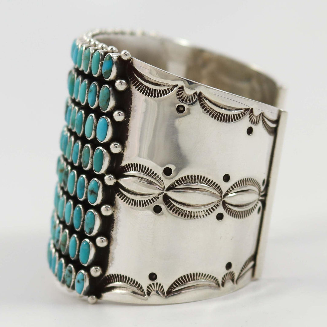Kingman Turquoise Row Cuff by Dee Nez - Garland's