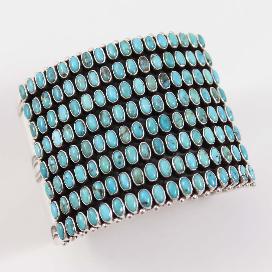 Kingman Turquoise Row Cuff by Dee Nez - Garland's