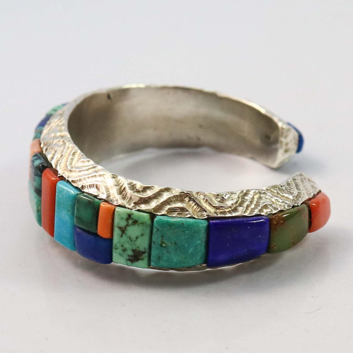 Multi-Stone Inlay Cuff by Alvin Yellowhorse - Garland's