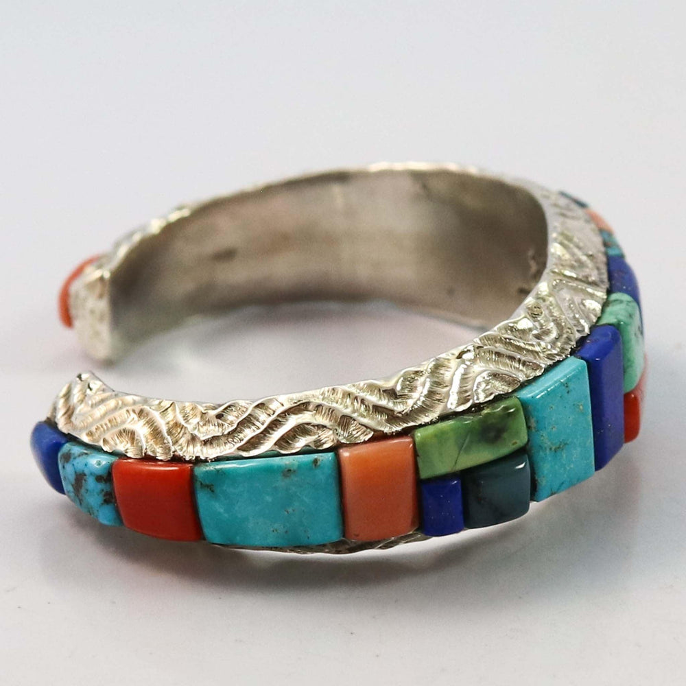 Multi-Stone Inlay Cuff by Alvin Yellowhorse - Garland's