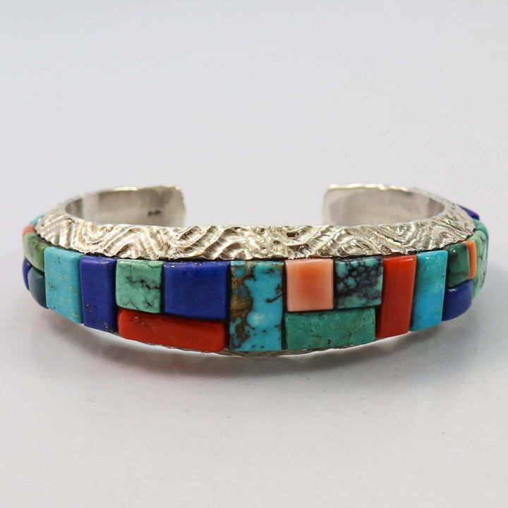 Multi-Stone Inlay Cuff by Alvin Yellowhorse - Garland's