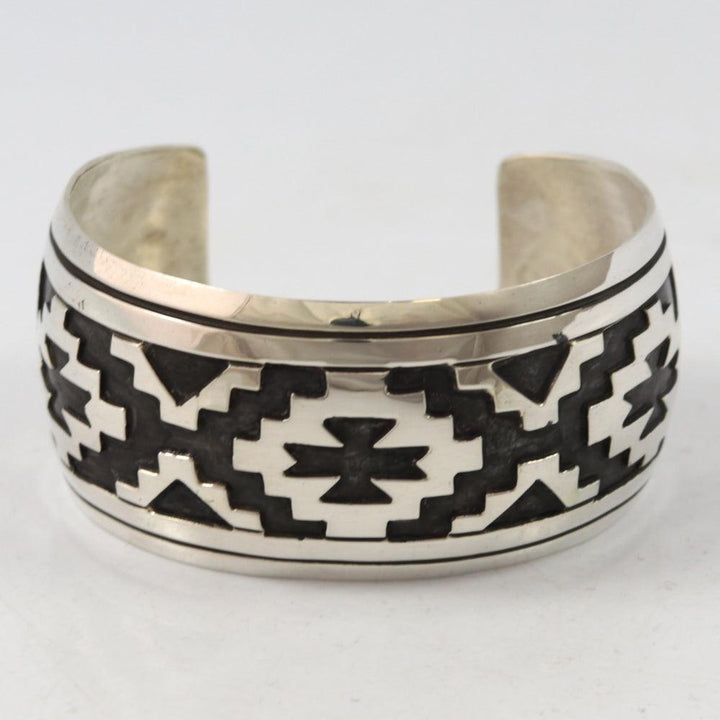 Silver Overlay Cuff by Wesley Begay - Garland's