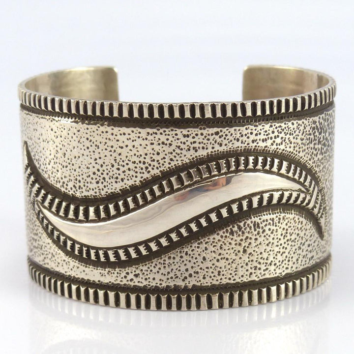 Silver Repousse Cuff by Edison Cummings - Garland's