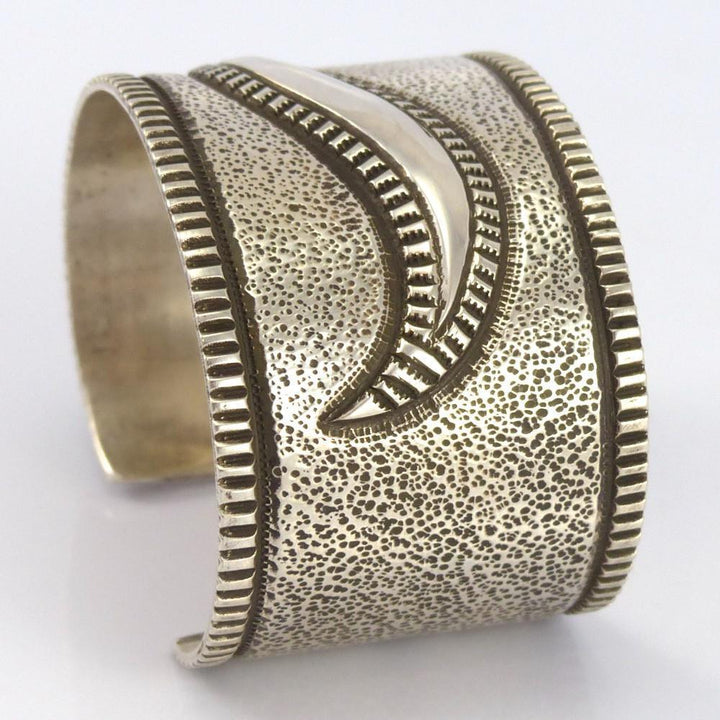 Silver Repousse Cuff by Edison Cummings - Garland's
