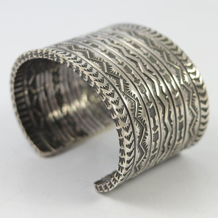 Stamped Silver Cuff by Sunshine Reeves - Garland's