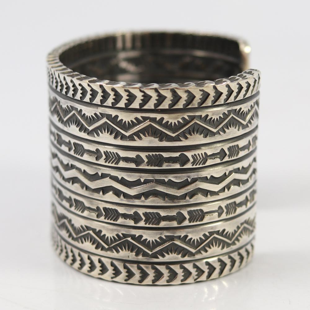 Stamped Silver Cuff by Sunshine Reeves - Garland's