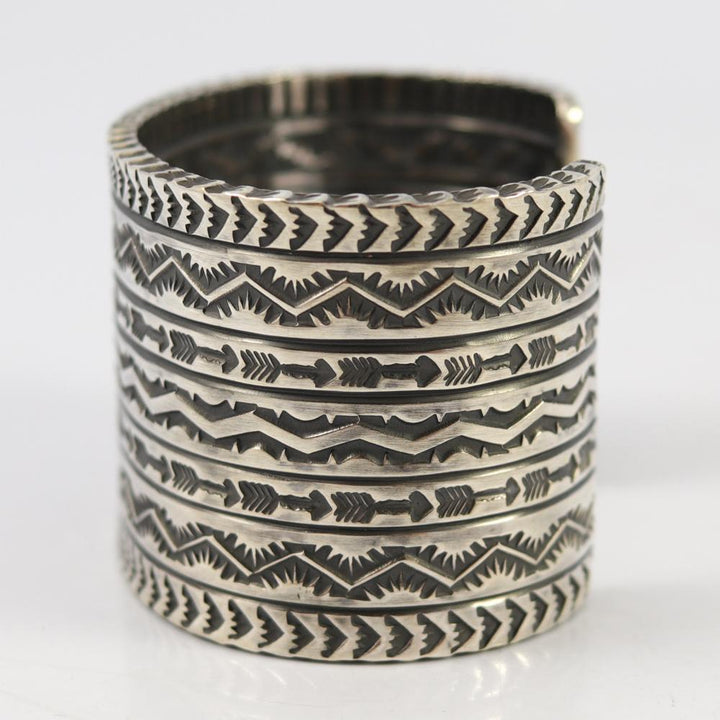 Stamped Silver Cuff by Sunshine Reeves - Garland's