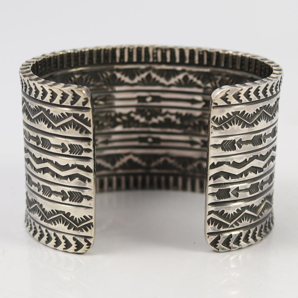 Stamped Silver Cuff by Sunshine Reeves - Garland's