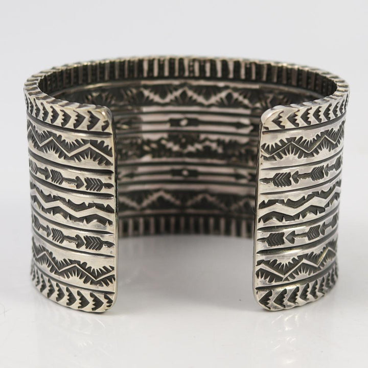Stamped Silver Cuff by Sunshine Reeves - Garland's