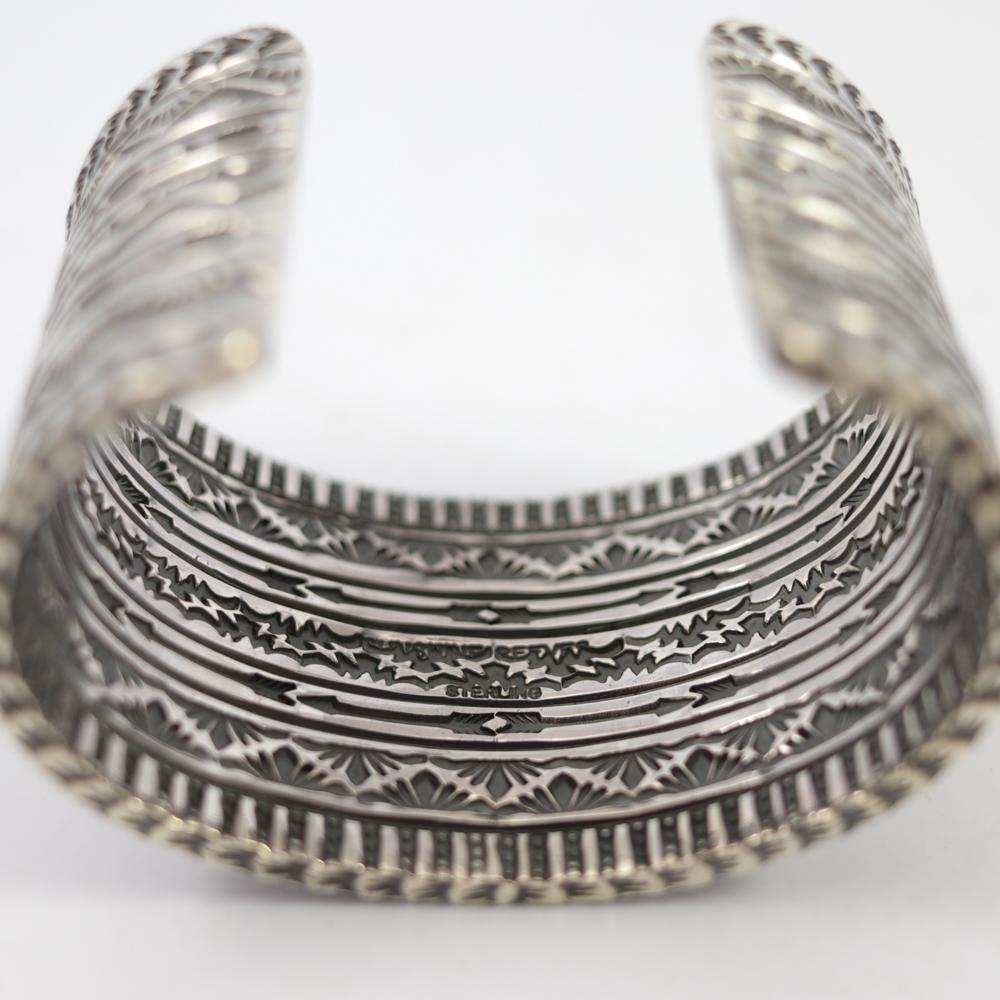 Stamped Silver Cuff by Sunshine Reeves - Garland's