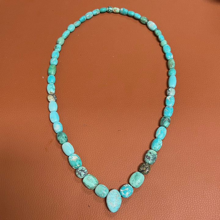 Turquoise Bead Necklace by Bob Hall - Garland's