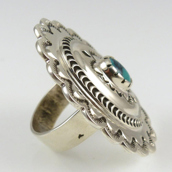 Turquoise Concha Ring by Fidel Bahe - Garland's